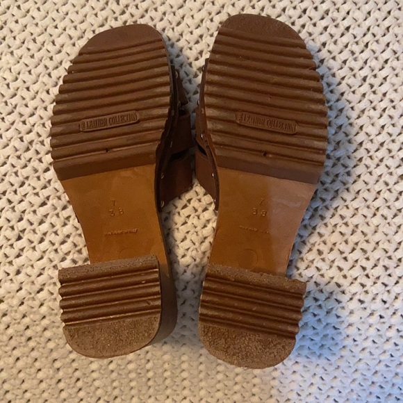 Vintage Italian Wood Wedge/ Block Heeled Sandal-Women’s Size 7 - Picture 3 of 8